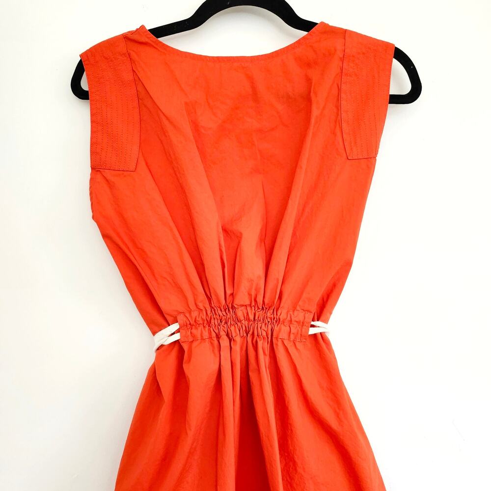 NWOT Banana Republic Cotton Poplin Cinch-Waist Mini Dress Sz XXS - Picture 4 of 9